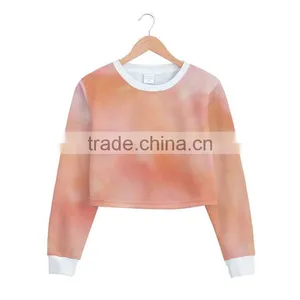 Crop Top Sweatsirt With Your Design. No Minimum. Real Factory. 3-5 Days Production thumbnail-1