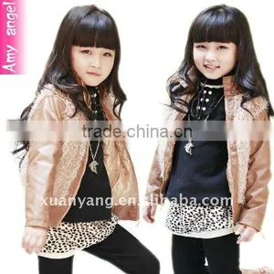 New Fashion Popular Branded Jackets Girls Leather Coat for Autumn Season thumbnail-1