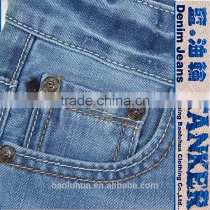 S1112K Medium Indigo Girls Kids Boys Handcraft Pants Trousers Wrinkle Slim Jeans thumbnail-4