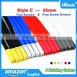 Gold/Silver/Gun Black/White/Red/Blue Metal Lace Aglets - YEEZY Shoe Lace Tips DIY Replacement Screw-On - Yeezy Metal Aglet thumbnail-6