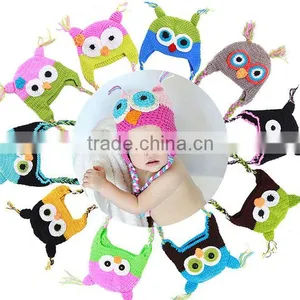 New Design Monster Animal Wool Handmade Photo Props Winter Crochet Baby Hat thumbnail-5