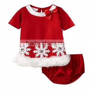 Christmas Snowflake New Year Cheap Newborn Baby Clothing Set thumbnail-1