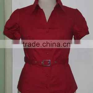 Cotton Blouse With Belt thumbnail-1