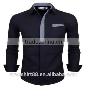 2016 New Wholesale Western Casual Button Down Custom Mens Casual Dress Shirts thumbnail-3