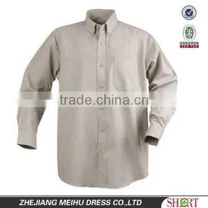 2016 New 35% Cotton 65% Polyester Button Down Collar Long Sleeve Poplin Work Shirt for Man thumbnail-1