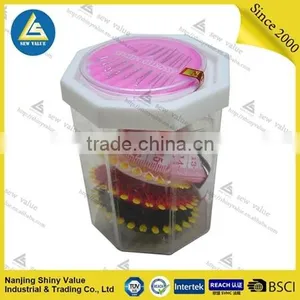 Octahedron Plastic Novelty Sewing Kit Box With Needle Case on the Top thumbnail-2