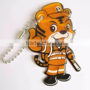 EN471 High Visibility Reflective Hard Clear Plastic Keychains for Bikes thumbnail-1
