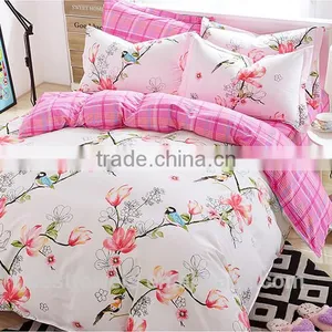 100%cotton AB Design Printed Flower Bedding Set thumbnail-1