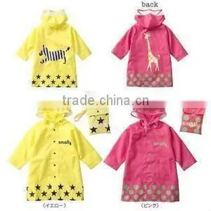 High Quality Boy Girl Children Kids Raincoat Rain Coat Rainwear Rain Suit Poncho Cape Hooded thumbnail-1