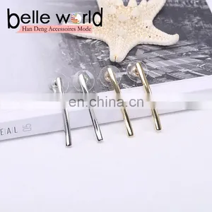 Wholesale Fashion Metal Women's Straight Wire Shape Earrings thumbnail-2