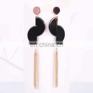 Fashion Acetic Acid Earring Drop Earring With Long Chain thumbnail-6