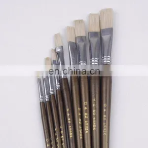 High Quality Bristle Painting Brush With Short Wooden Handle thumbnail-2