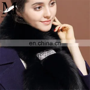Star Style Women Winter Fox Fur Scarf Collar Super Fashion Long Scarf thumbnail-3
