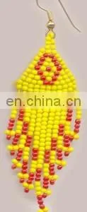 Yellow Handmade Pyoth Earrings thumbnail-1
