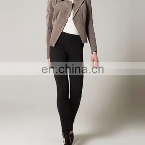 Leather Garment Manufacturer Fashion Ladies Wholesale Custom Leather Garment thumbnail-4