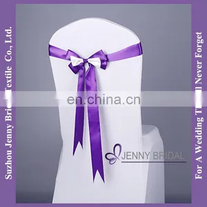 SH092A Satin Ribbon Bow Grosgrain Ribbon Satin Chair Sash thumbnail-3