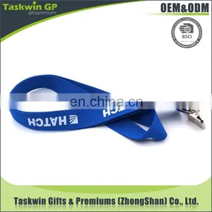 New Arrival Custom Cheap Printed Polyester Blue Lanyards no Minimum Order thumbnail-1