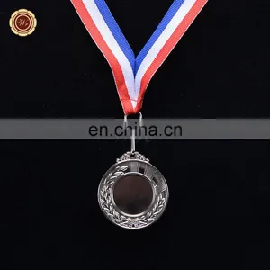 Wr Customized Design Quality Silver Foil Blank Medal Awards Ceremony Accessory Medal thumbnail-2