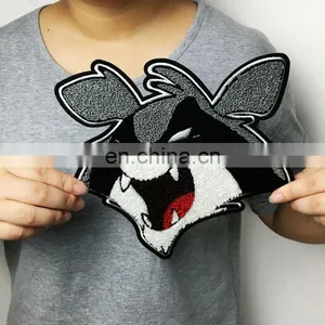 Chenille Patches for Clothing With Laser-cut Border Heat Seal Backing Excellent Quality thumbnail-1