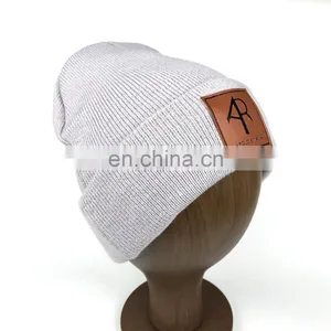 Custom Winter Slouch Pom Knitted Arcylic Beanie Hat thumbnail-1