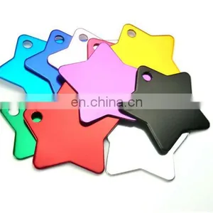 Star Shaped Blank Aluminum Pet Collar Tag thumbnail-2