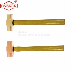 Manual Non Sparkind Tool Wooden Handle Octagon Hammer 450g Aluminum Bronze Aboutsledge thumbnail-1