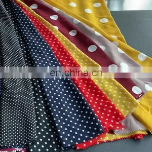 2020 High Quality 100% Polyester Polka Dot Printing Chiffon Fabric for Women Dress Blouse Pants thumbnail-1