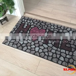 Anti Slip Cheap 3D Flocking Rubber Door Mat thumbnail-1