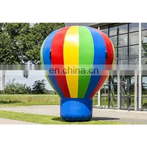 Hot Air Balloon Shaped Inflatable Ground Decoration Rainbow Color Rooftop Balloons for Party Events thumbnail-1