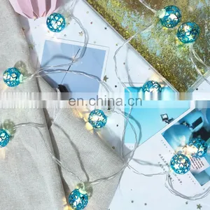 10L Waterproof Led Iron Ball Night Ceiling Light Christmas Diwali Decoration Wall String Lights Indoor Garden Wall Home Lighting thumbnail-4