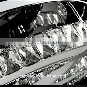 3 Color Change Modern LED Ceiling Light Crystal Round Flower Shape Ceiling Lamps thumbnail-6