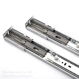 Full Extension 3 Fold Load Bearing Slide Rail Heavy Duty Slides Bottom Mount Ball Bearing Drawer Slide thumbnail-3
