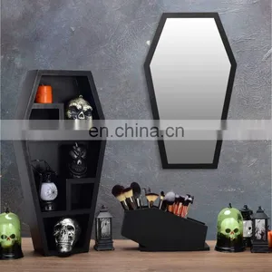 Gothic Home Decor Wooden Coffin Shelf for Display or Storage thumbnail-1