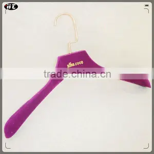 JN275 Velvet Flocked Plastic Suit Hanger thumbnail-1