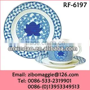 Zibo Made Popular Wholesale Ceramic Custom Print Dinner Set With Daily Design thumbnail-1
