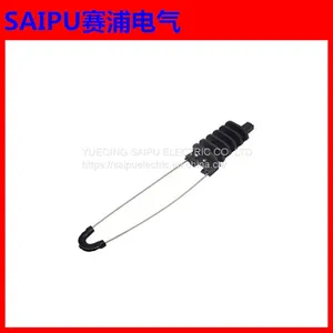 ADSS Cable Plastic Wedge Type Anchor Strain Clamp Dead End Clamps With ss Wire and Plastic Body PA2.1 thumbnail-1