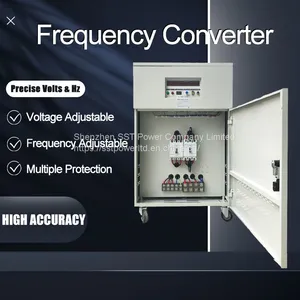 30KVA Three Phase 50Hz 60Hz 400HZ 220V to 380VAC Varible Voltage And Frequency Power Supply thumbnail-1