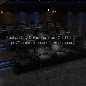 CHIHU Theater Furniture High Quality Comfortable Leather Cinema Chair Power Recliner Home Theater Sofa thumbnail-4