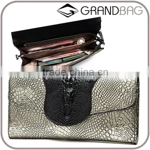 2016New Arrival Fashionable Women Crocodile Pattern Leather Shoulder Bag Clutch Bag Hand Bag Wallet thumbnail-1
