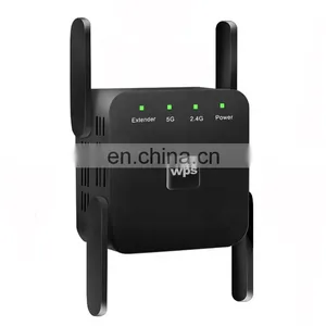 Wifi Extender 5GHz Signal Amplifier 802.11N Wifi Booster 1200Mbps Wifi Repeater With US/EU Plug thumbnail-1