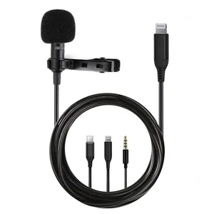 Ultimate Lavalier Microphone for Bloggers and Vloggers Lapel Mic Clip-on Omnidirectional Condenser for Smartphones thumbnail-1