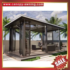 Garden Outdoor Sunshade Rain Aluminum Gazebo Pavilion Shelter Canopy Awning Shed China thumbnail-3