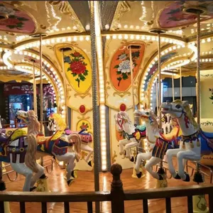 Children's Horse Playground Equipment Ride Small Indoor Carousel For Kids thumbnail-2