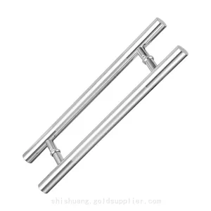 Furniture Hardware Fittings Glass Door Stainless Steel Long Round Pull Handle thumbnail-1
