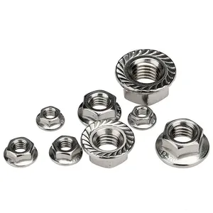 Metric Hex Flange Nuts DIN 6923 Stainless Steel Hex Flanged Nut M3 M4 M5 M6 M8 M10 M12 thumbnail-3