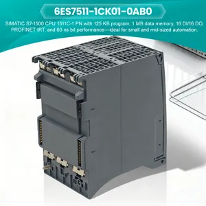Siemens 100% Genuine New SIMATIC S7-1500 Compact CPU 1511C-1PN PLC Central Processing Unit Module 6ES7511-1CK01-0AB0 thumbnail-2