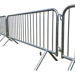 Powder-coated Galvanized Mobile Folding Safety Fence for Pedestrian Crowd Control, Events, Concerts, and Other Events. thumbnail-1