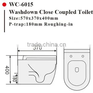 Back to Wall Toilet P/S Trap Elongated WC Pan for Concealed Cistern or Floor-standing Flushing Cistern WATERMARK WC-6015 thumbnail-2