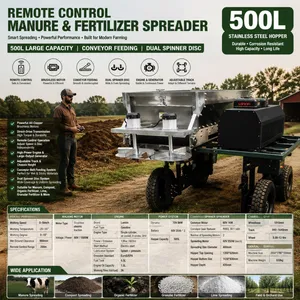 Professional Farm Equipment Remote Control Fertilizer Manure Spreader Machine With Adjustable Track System thumbnail-1