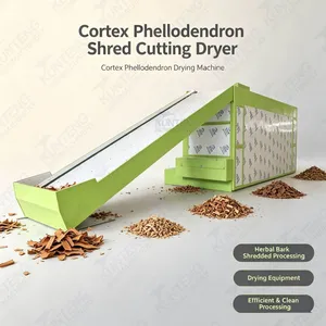 Cortex Phellodendron Shred Cutting Dryer Cortex Phellodendron Drying Machine Herbal Bark Shredded Processing Drying Equipment EPC thumbnail-1